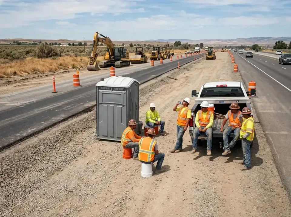 highway-road-construction-crew-007 — frequently asked questions, Porta Potty and Restroom Rentals in Redwood City, CA